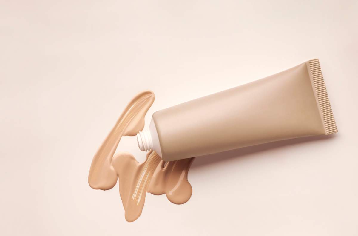 Brandless bottle of tinted sunscreen