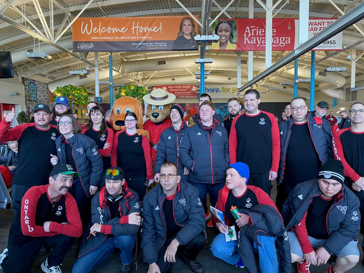 Members of the Special Olympics Ontario team from London.