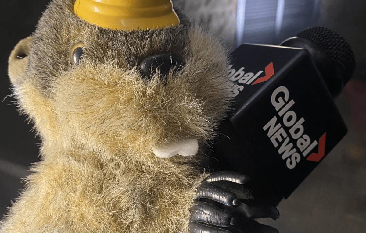 Manitoba Merv, seen in this photo from 2024, is predicting an early spring.