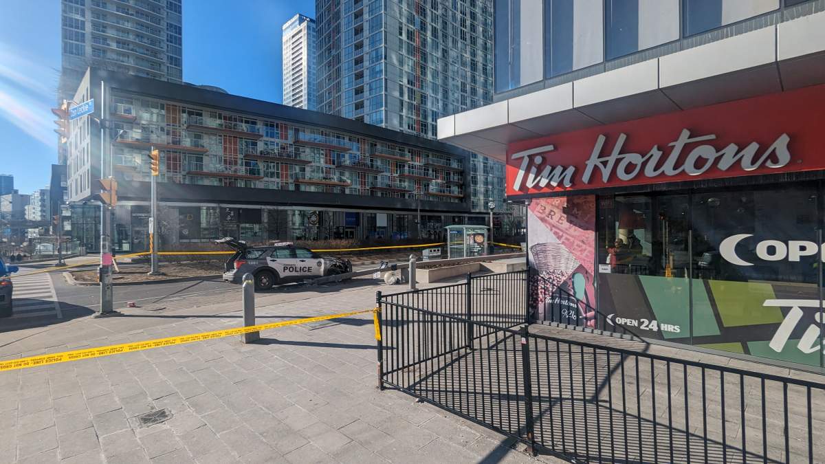 Toronto police officer sent to hospital after crashing into light pole - image