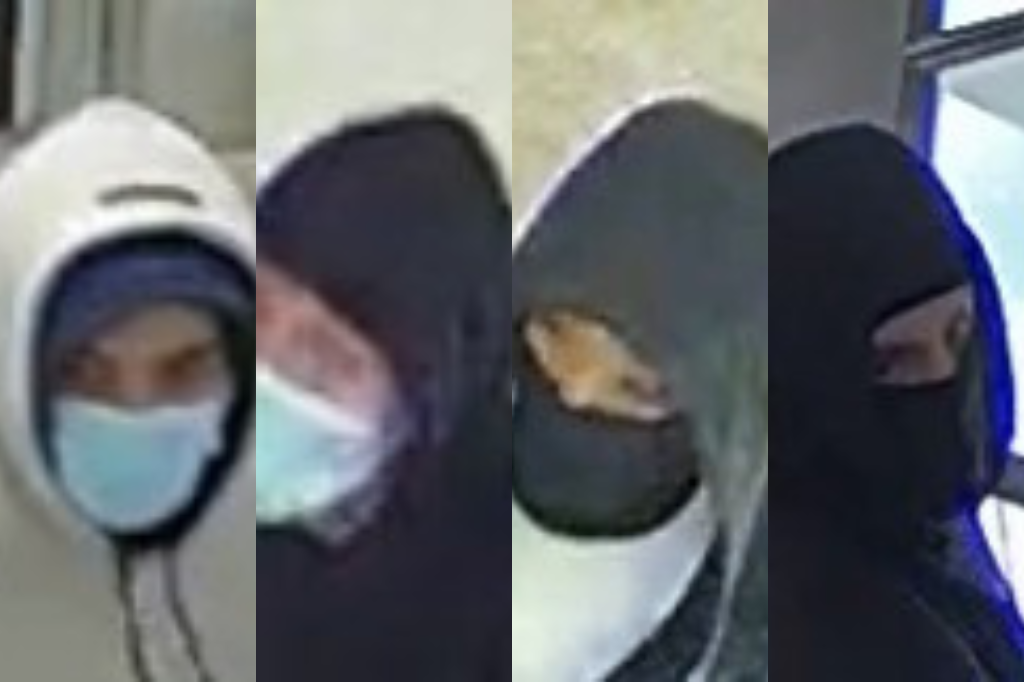 The Toronto police have released photos of four suspects involved in a retail robbery at Yorkdale Mall.