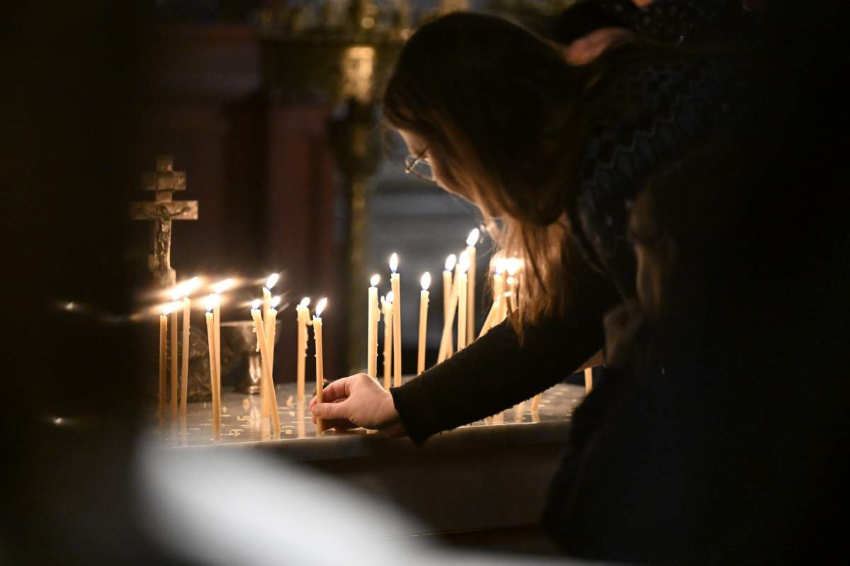 Memorial service at the Orthodox cathedral, Uspenski Cathedral, in Helsinki, Finland on February 16, 2024 following the death of Russian opposition leader Alexei Navalny in prison. LEHTIKUVA / EMMI KORHONEN – FINLAND OUT. NO THIRD PARTY SALES.