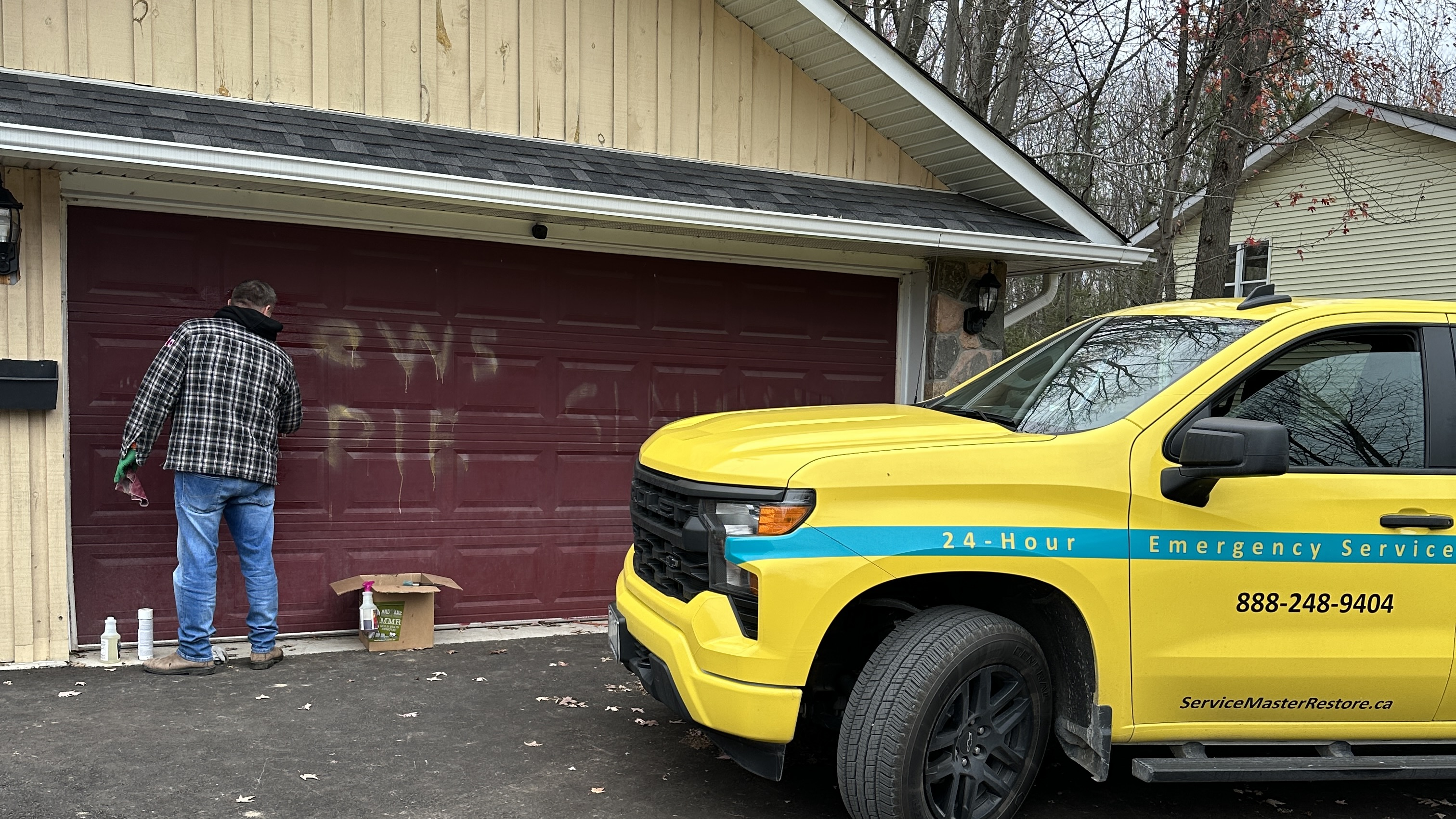 A homeowner cleans antisemitic graffiti off garage in Washago, Ont.The Oct. 7 Hamas attack on Israel has sparked a dramatic surge in antisemitism in Canada, according to figures compiled by Global News from police forces across the country.