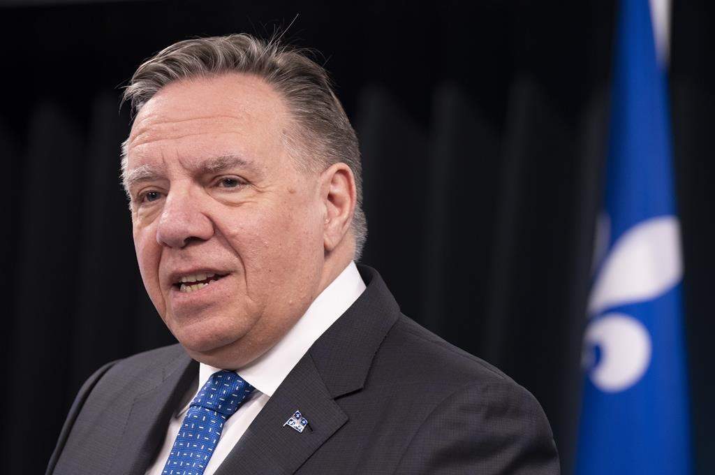 Quebec Premier François Legault is shown