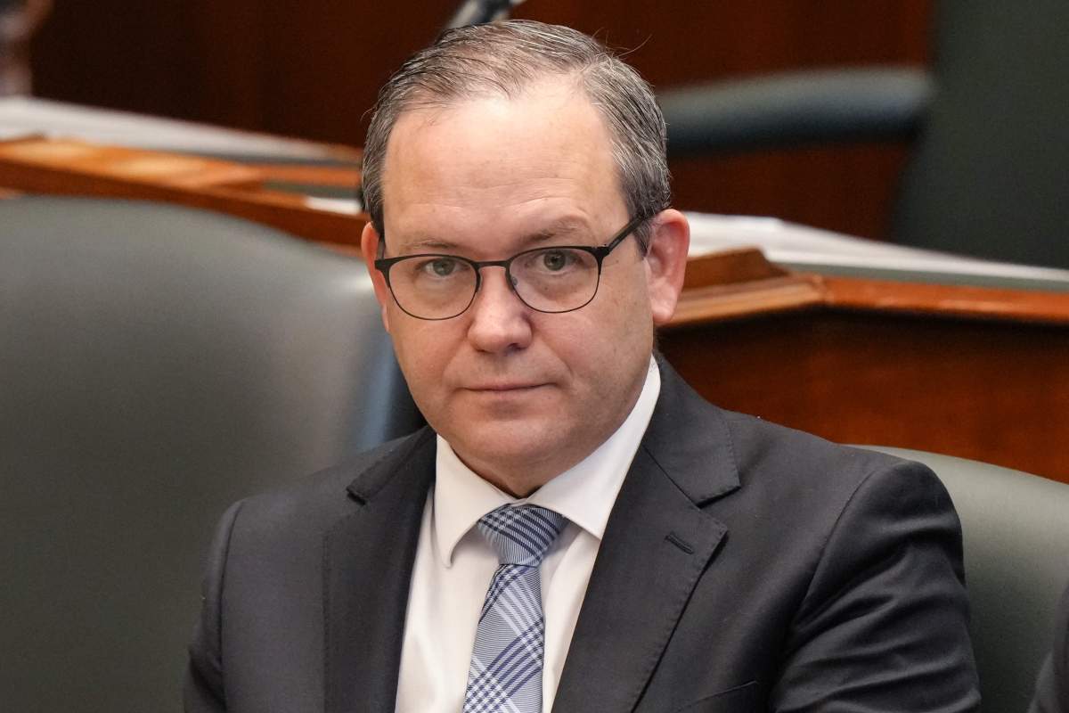 Ontario's Attorney General Doug Downey attends Question Period at the Ontario Legislature in Toronto, Tuesday, Nov. 28, 2023. 