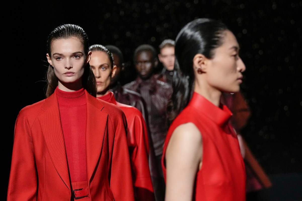 Models wear creations as part of the Hermes Fall/Winter 2024-2025 ready-to-wear collection presented Saturday, March 2, 2024 in Paris.