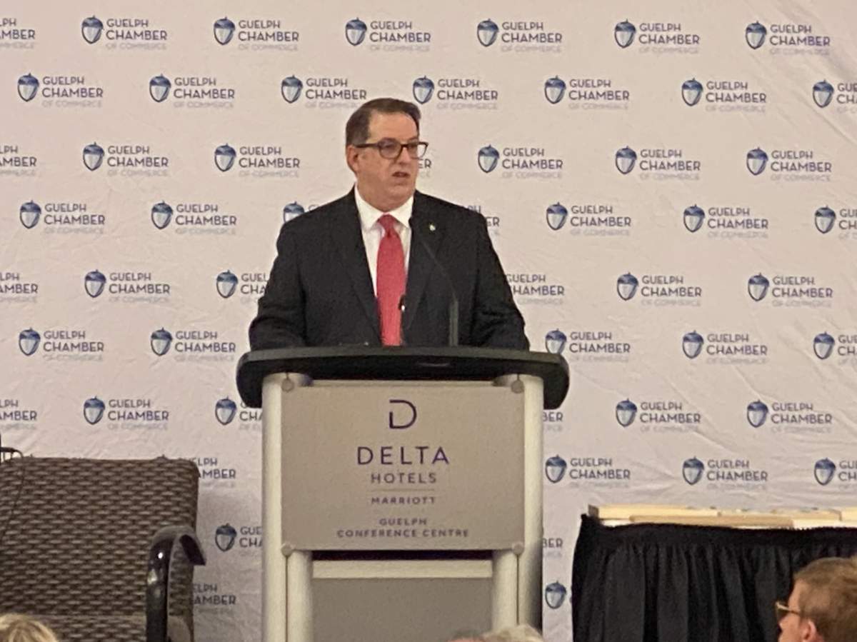Guelph Mayor Cam Guthrie at the 2024 State of the City address.