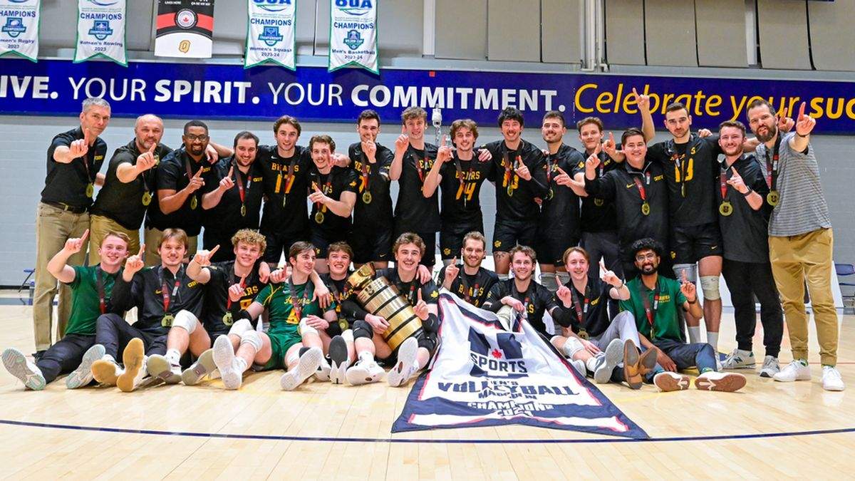The University of Alberta Golden Bears were crowned U Sports champions on Sunday after a thrilling 3-2 victory in men's volleyball over the No. 1-ranked Université de Sherbrooke Vert & Or in Kingston, Ont.