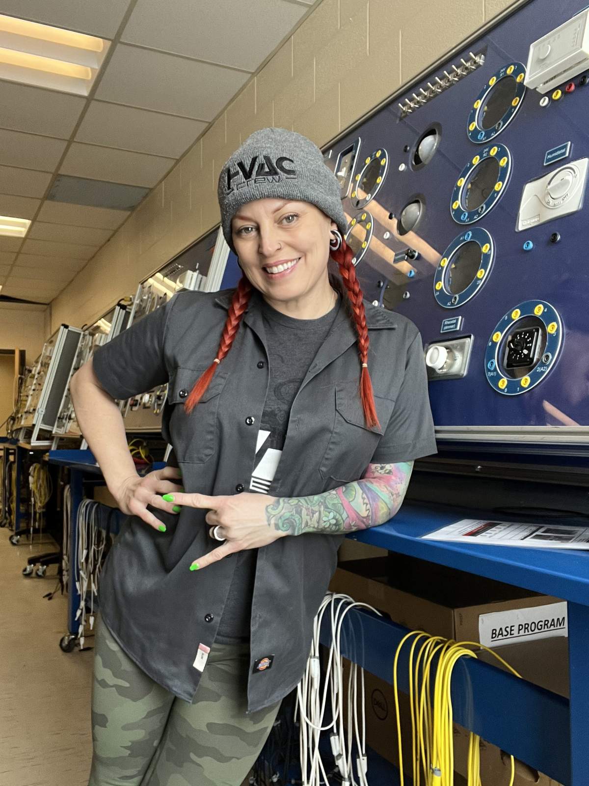 Brandi Ferenc, is a journeyperson, HVAC mechanic, instructor, and business owner.
