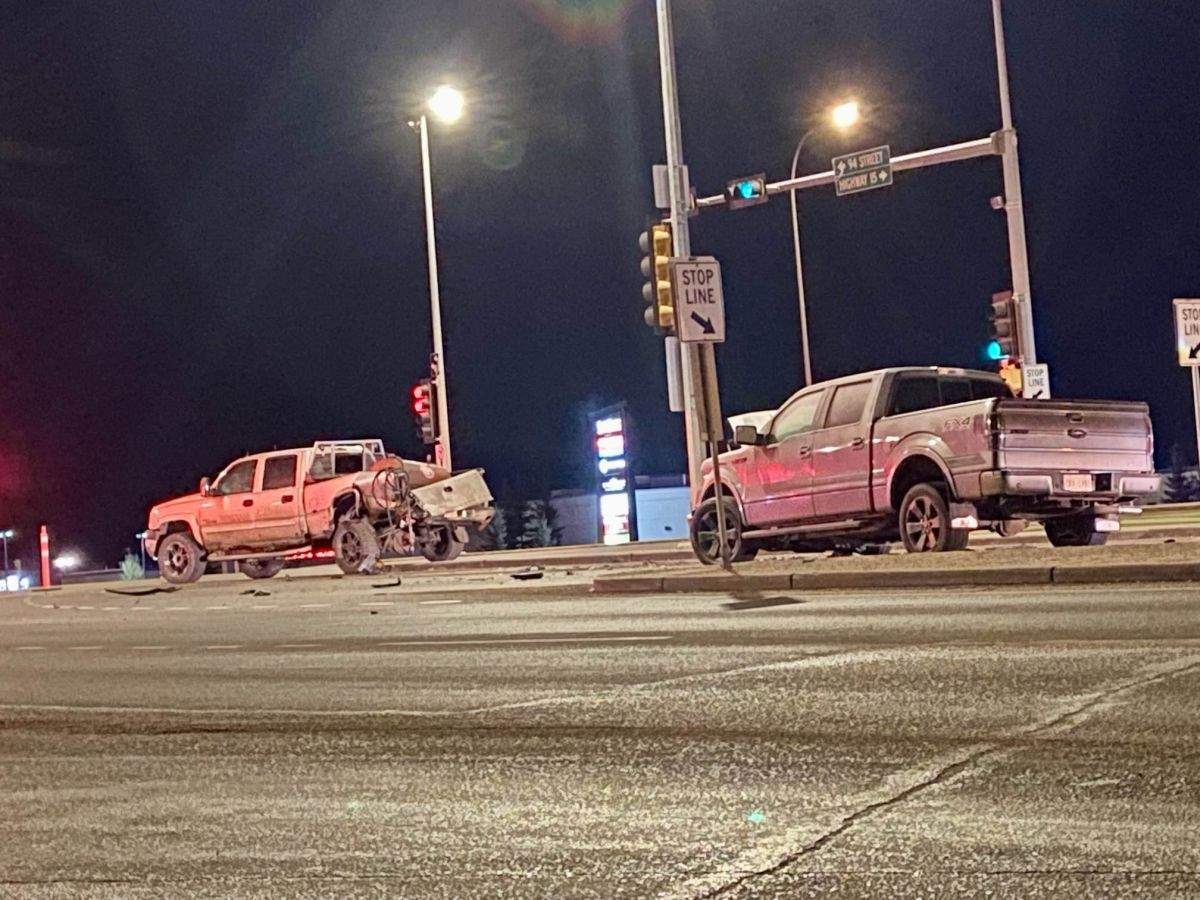 In a news release, Fort Saskatchewan RCMP said officers were called to a two-vehicle crash at Highway 15 and Highway 21 at 11:59 p.m. on Thursday.