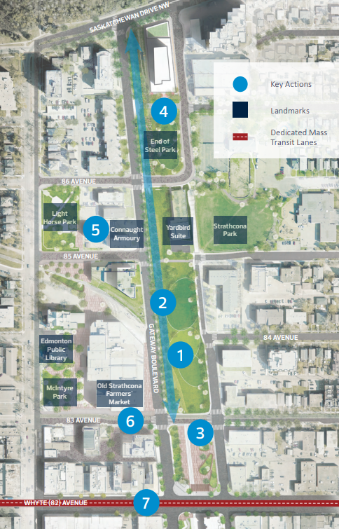 The City is looking for feedback, all part of the Old Strathcona Public Realm Strategy where the City has Seven key recommendations to add vibrancy to the area.