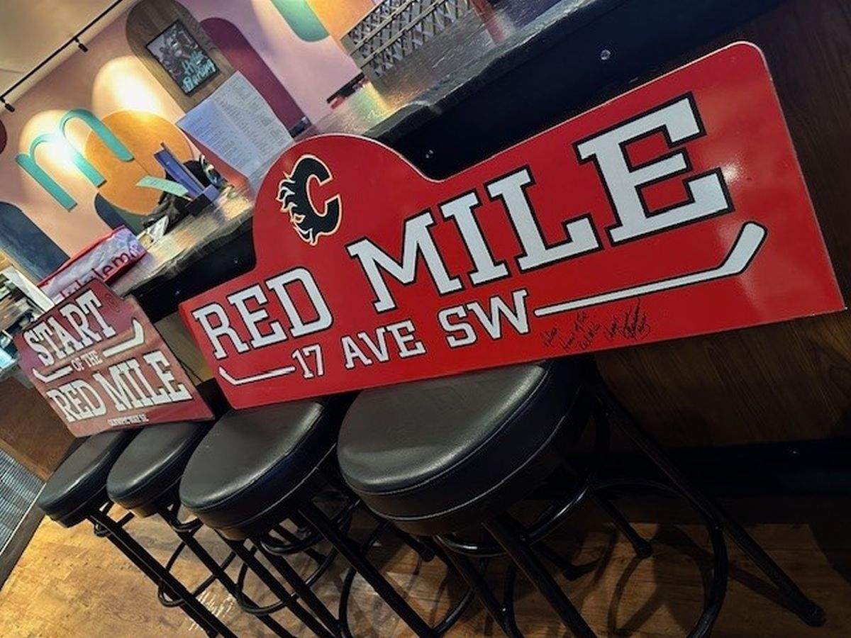 A Red Mile sign given to Melrose Café and Bar owner Wayne Leong in 2004 by then-mayor Dave Bronconnier.