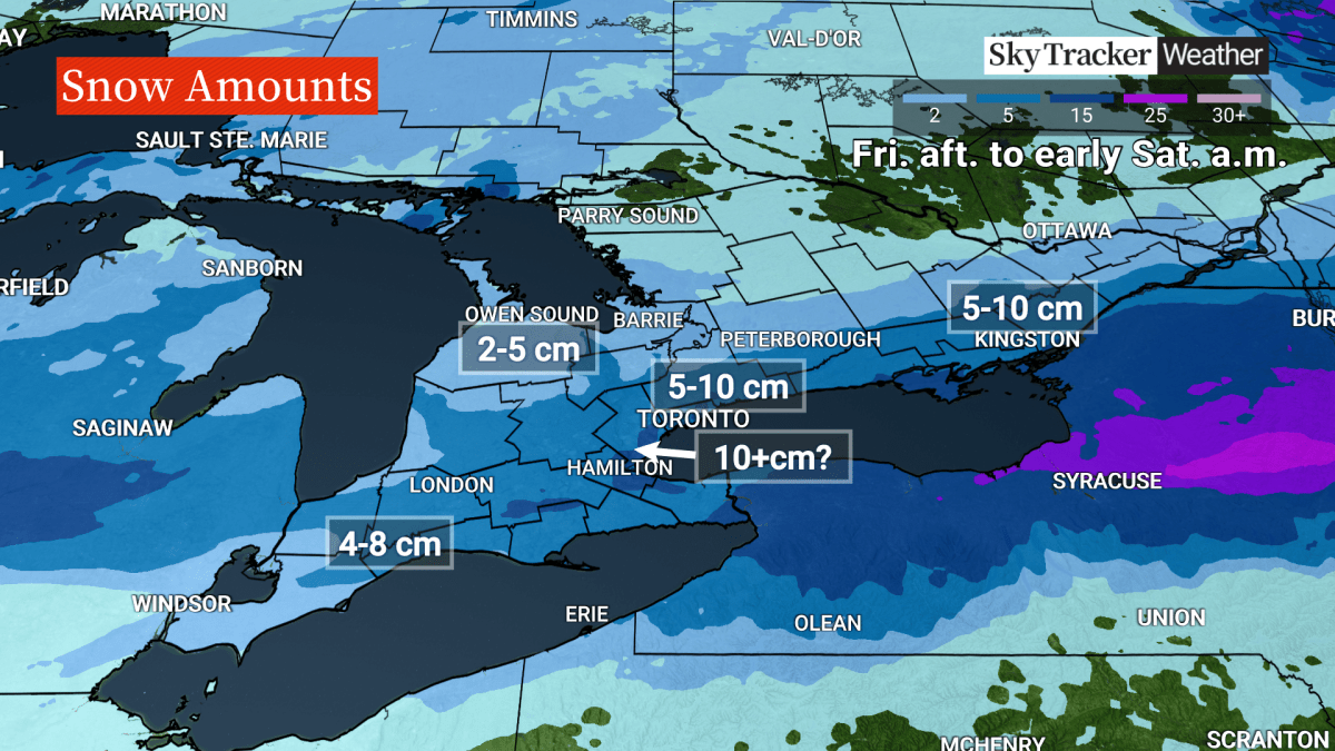 Spring is here and parts of Ontario could get their biggest snowfall this year - image