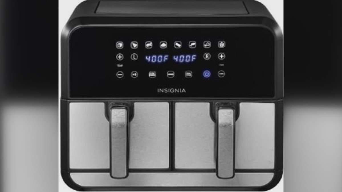 One of five air fryer or air fryer ovens recalled by Insignia and Health Canada due to potential risks of overheating, handle breakage or the risk of a fire.