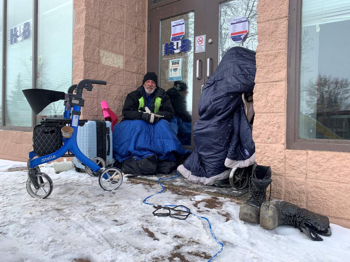 Giuseppe Bucco is homeless in Leduc and utilizes the services at the Hub.