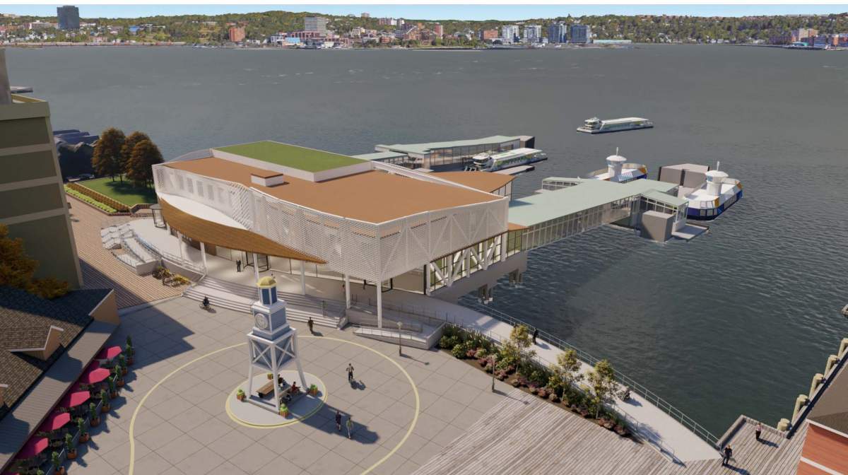 A rendering of what the new Halifax ferry terminal is expected to look like. The net-zero terminal will replace its current aging facility.