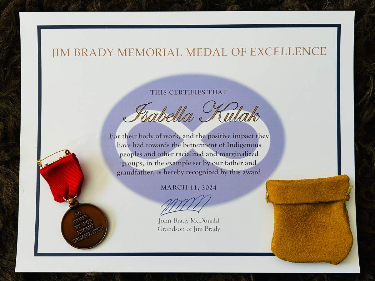 On Mar. 11, Isabella and her family learned she is the recipient of the Jim Brady Memorial Medal of Excellence.