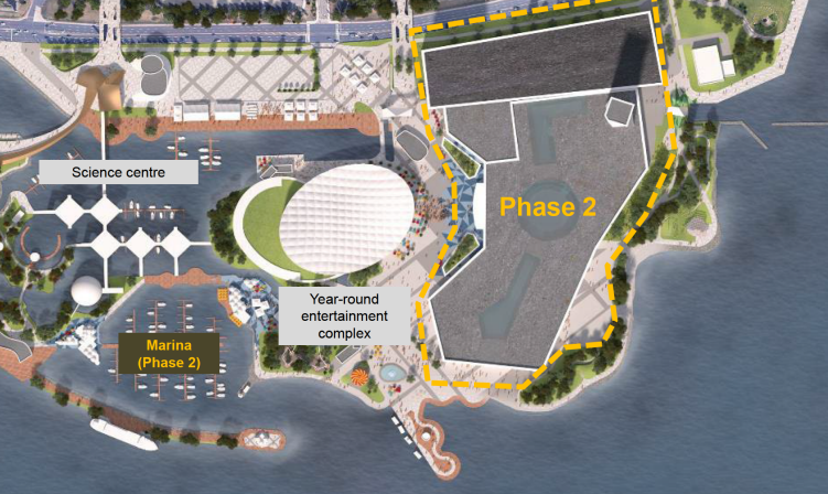 A September 2020 illustration appears to show part of Lake Ontario paved over.
