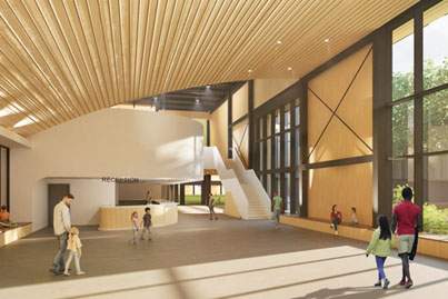 The city has unveiled drawings for the new rec complex at RBJ Schlegel Park.