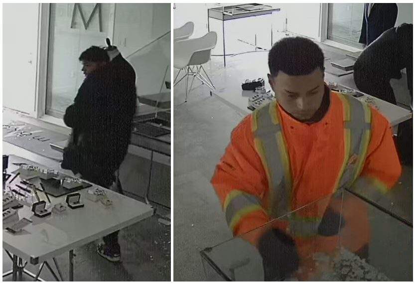 Two of three suspects that Winnipeg police say robbed a jewelry store, and need the public's help identifying.