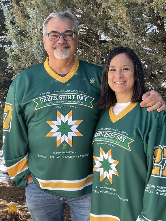 Toby and Bernadine Boulet – the parents of Logan Boulet who, along with 15 others, died in a bus crash in Saskatchewan in 2018.