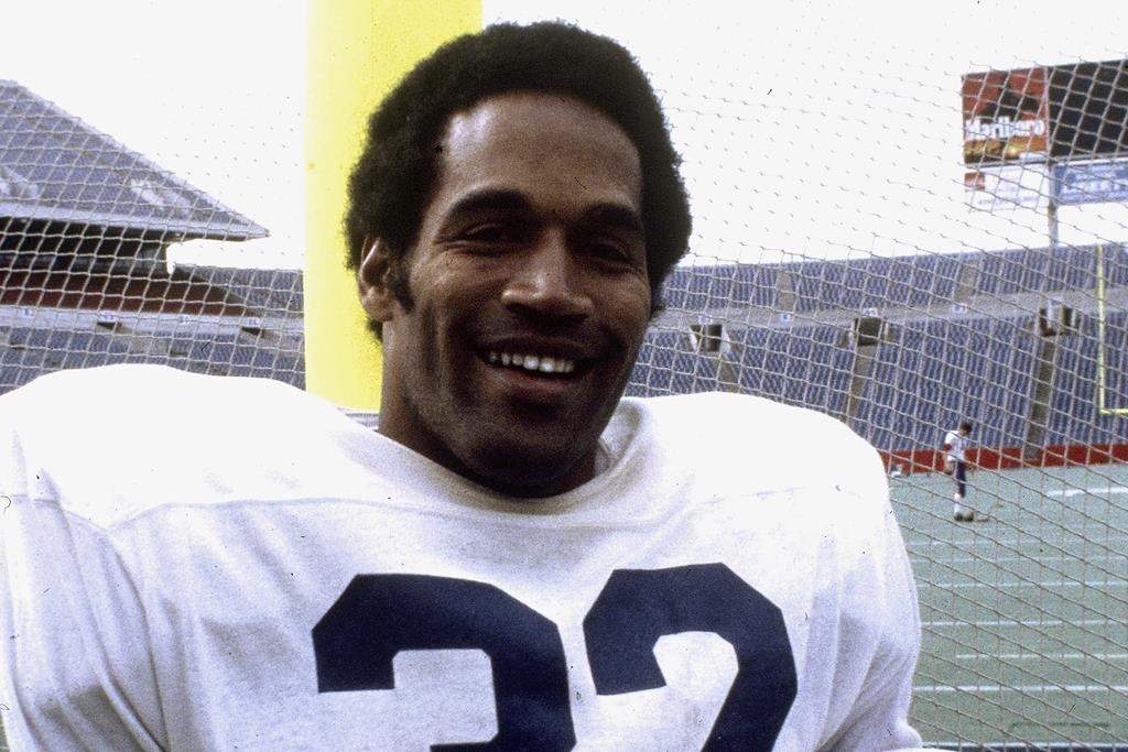 This 1977 file photo shows O.J. Simpson in his time playing for the Buffalo Bills.