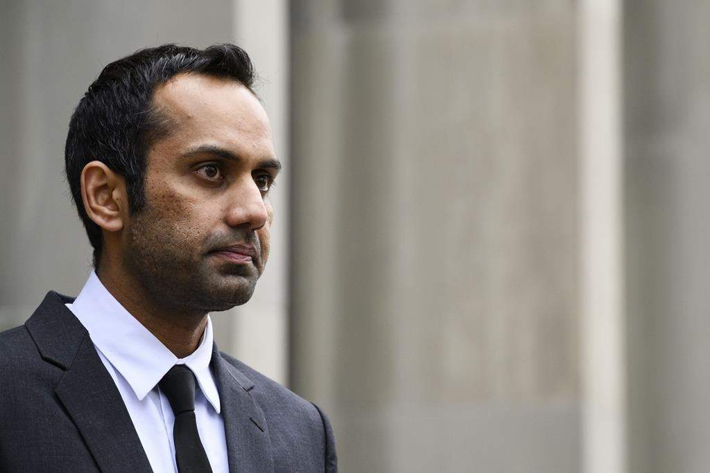 Umar Zameer during a press conference following his not guilty verdict, in Toronto, Sunday, April 21, 2024. Boris Bytensky, president of the Criminal Lawyers’ Association, says Zameer’s case is a teachable moment for politicians who spoke out about the decision to grant him bail. THE CANADIAN PRESS/Christopher Katsarov
