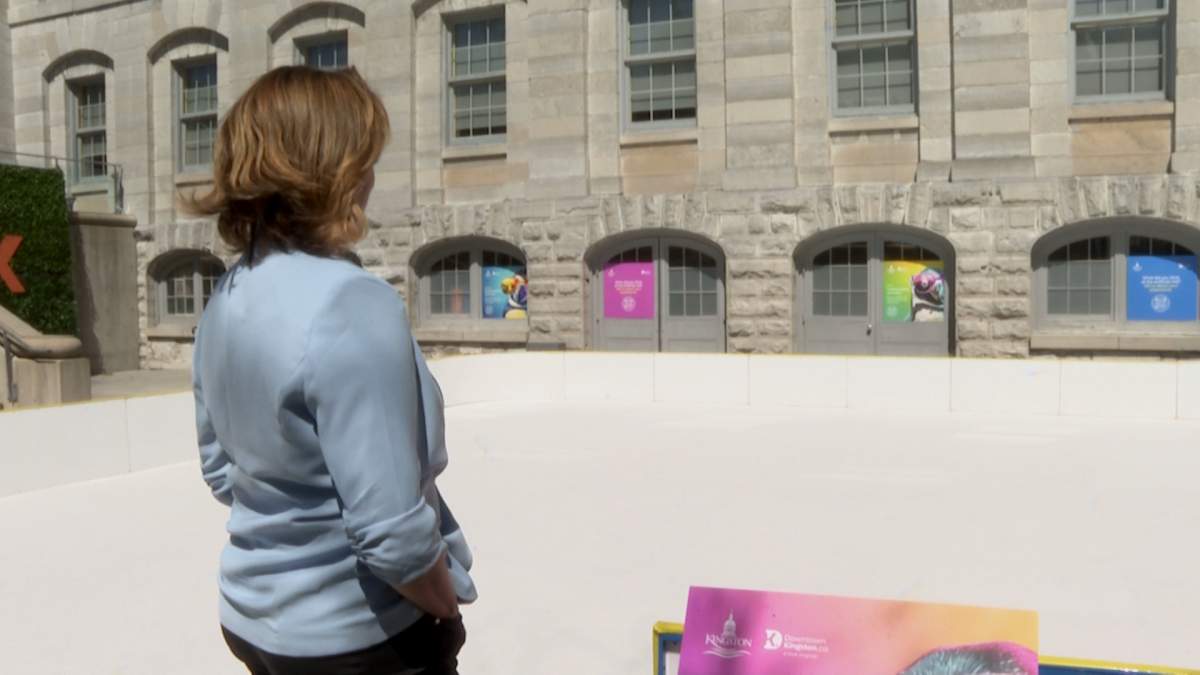 Marijo Cuerrier, executive director of the Kingston Downtown BIA, says there could be a possibility of having a more permanent springtime synthetic ice rink in the future.