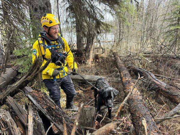 Search conditions for a missing senior in the Okanagan on Friday, April 26, 2024.