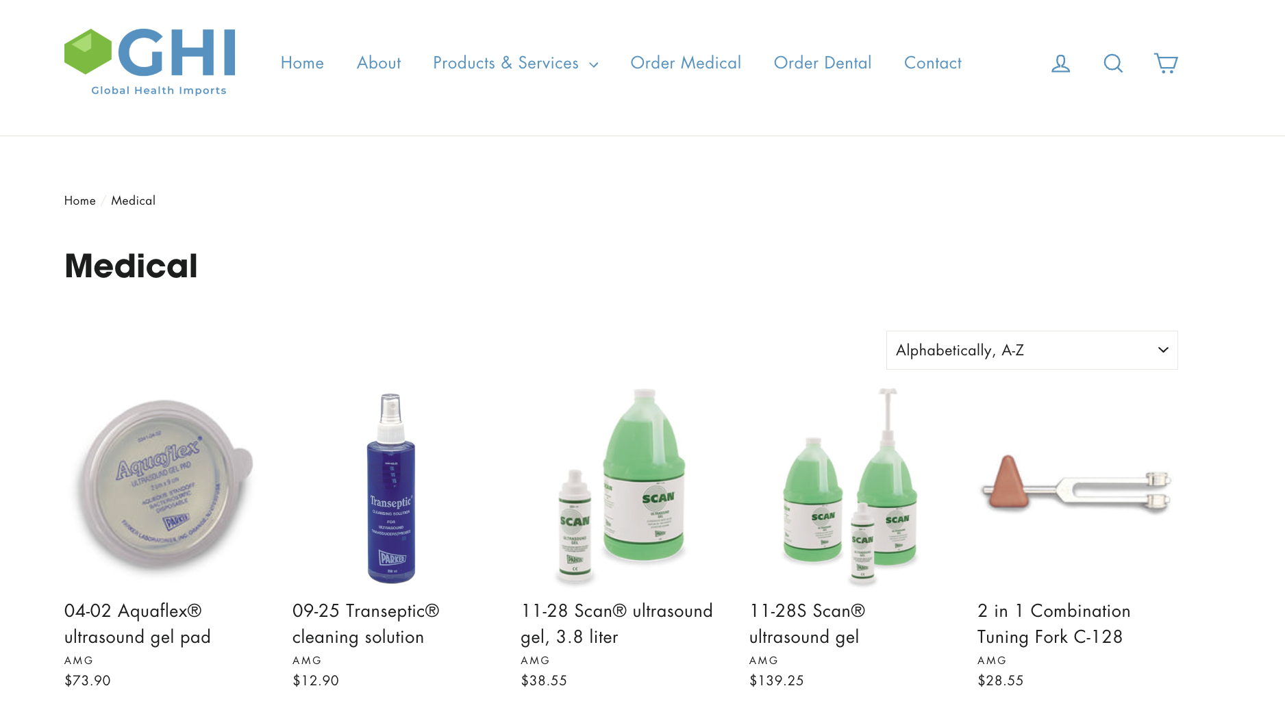 Global Health Imports’ website as it appeared in October 2021. The website is now offline.