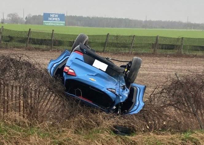 Two vehicles involved in a roll over crash in Highway 400 in Innisfil.