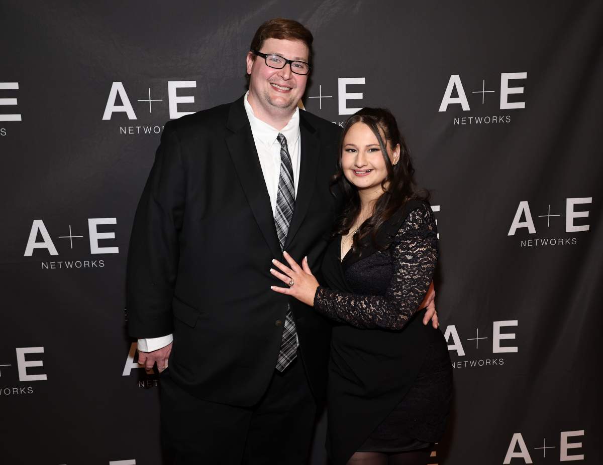 Gypsy Rose Blanchard and Ryan Anderson in black formalwear.
