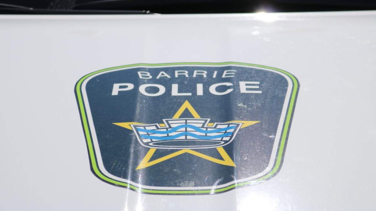Barrie police car in Barrie, Ont. April 7, 2024.