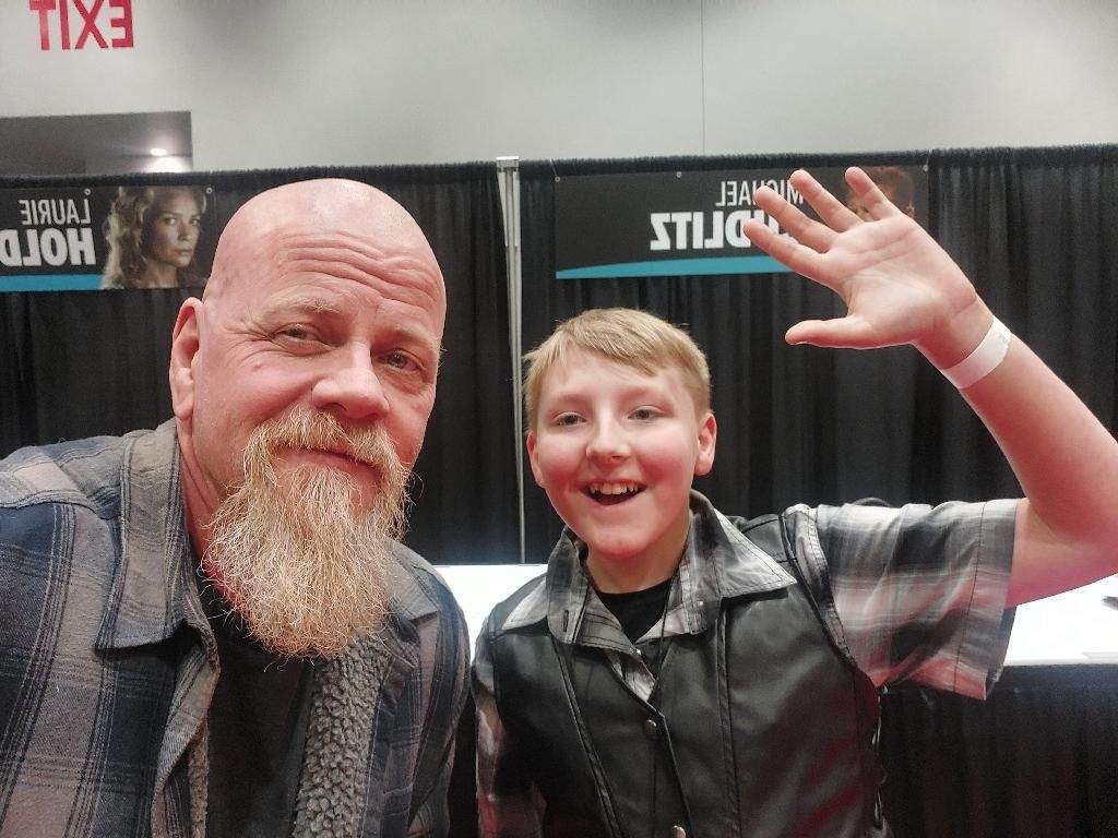 Kache Grist and actor Abraham Ford.