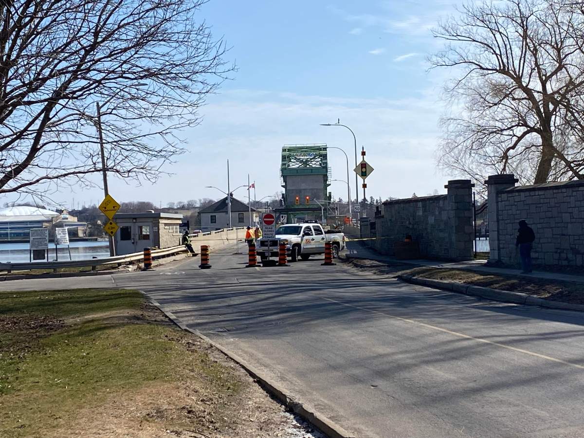 Workers could be seen at LaSalle Causeway Monday.