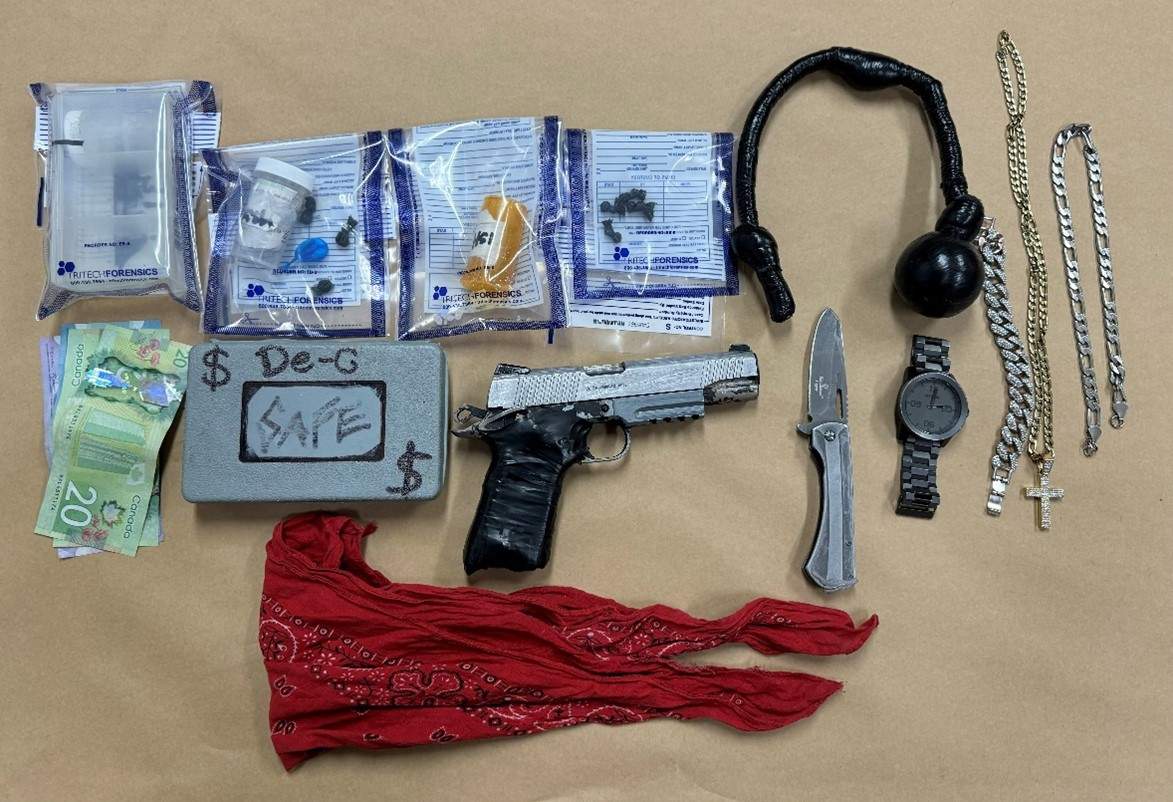 Three people were arrested and face multiple drugs and weapons charges after being pulled over in Opaskwayak Cree Nation, Man.