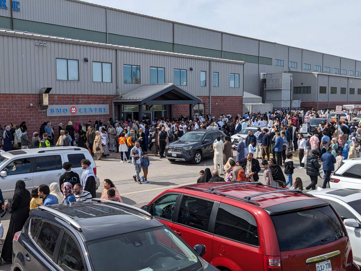 Thousands of Muslim Londoners gathered at the BMO Centre in Old East Village Wednesday to celebrate Eid al-Fitr.