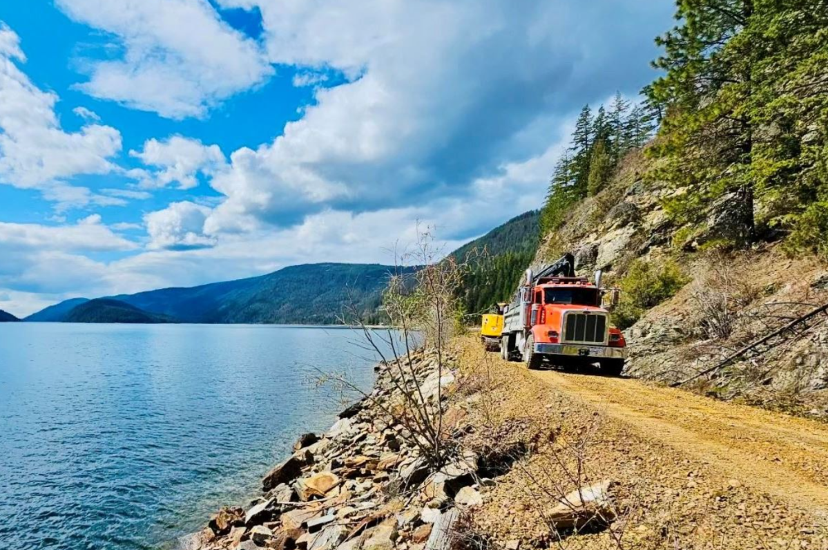Construction along the Shuswap North Okanagan Rail Trail.