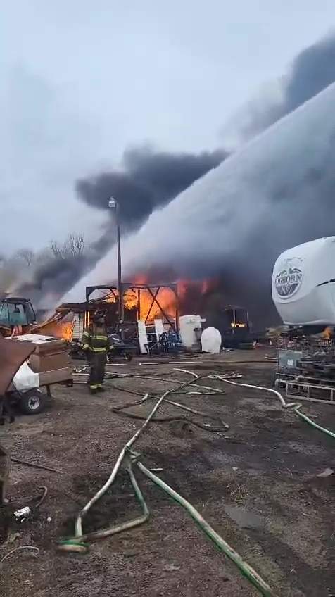 Fort Road fire on April 16. 2024