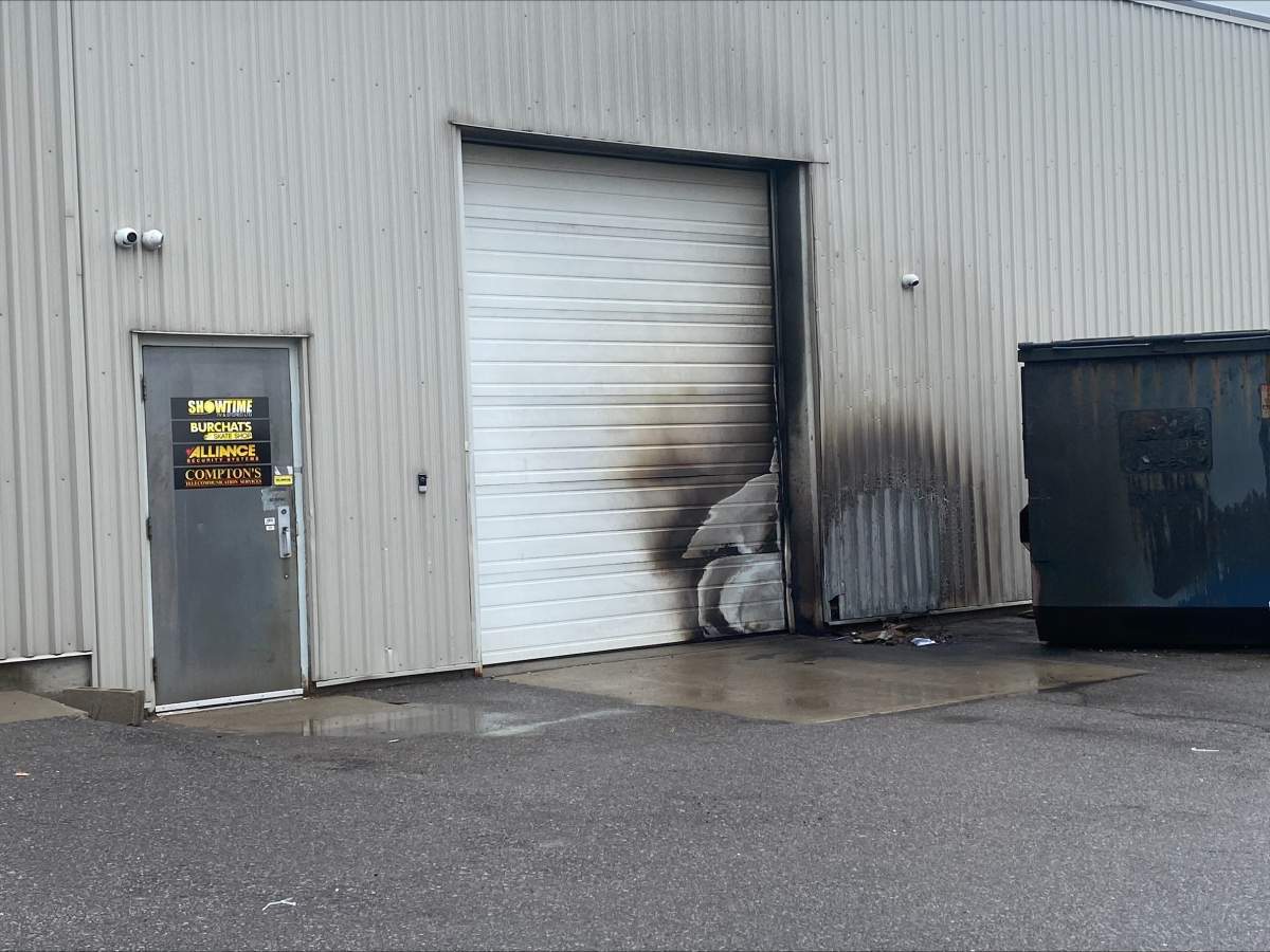 One man was arrested following a fire at a Strathy Road business in Cobourg on April 17, 2024.
