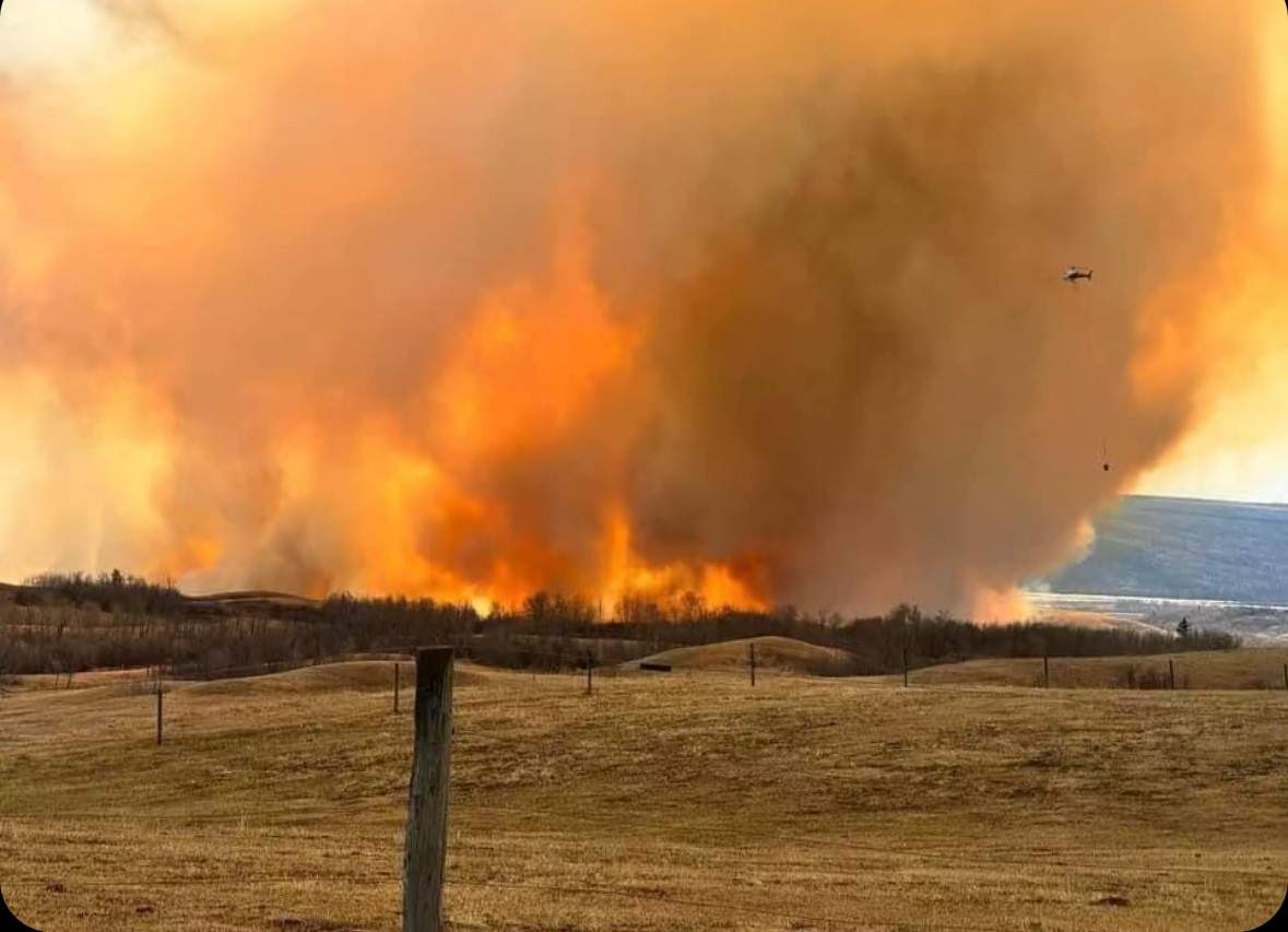 Peace Regional RCMP responded to a wildfire in the area of Highway 684, near Shaftsbury Trail and Bricks Hill.