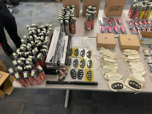 Weapons seized by the Edmonton Police Service.