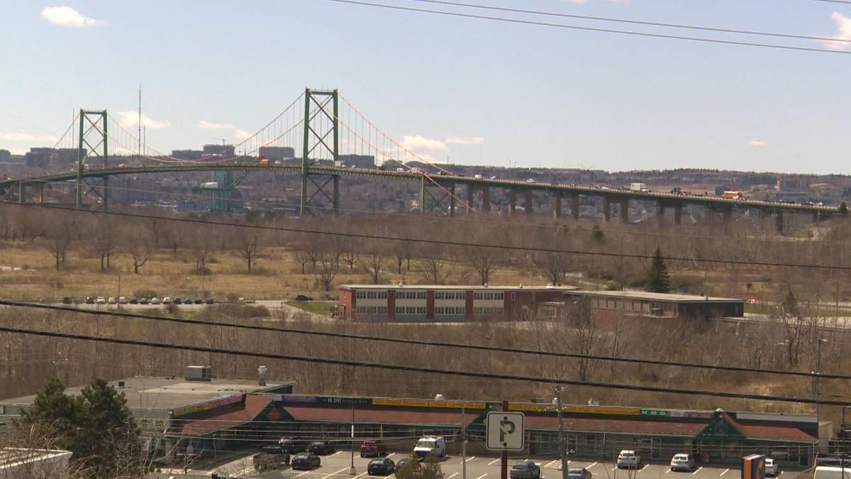 The site overlooks the McKay Bridge