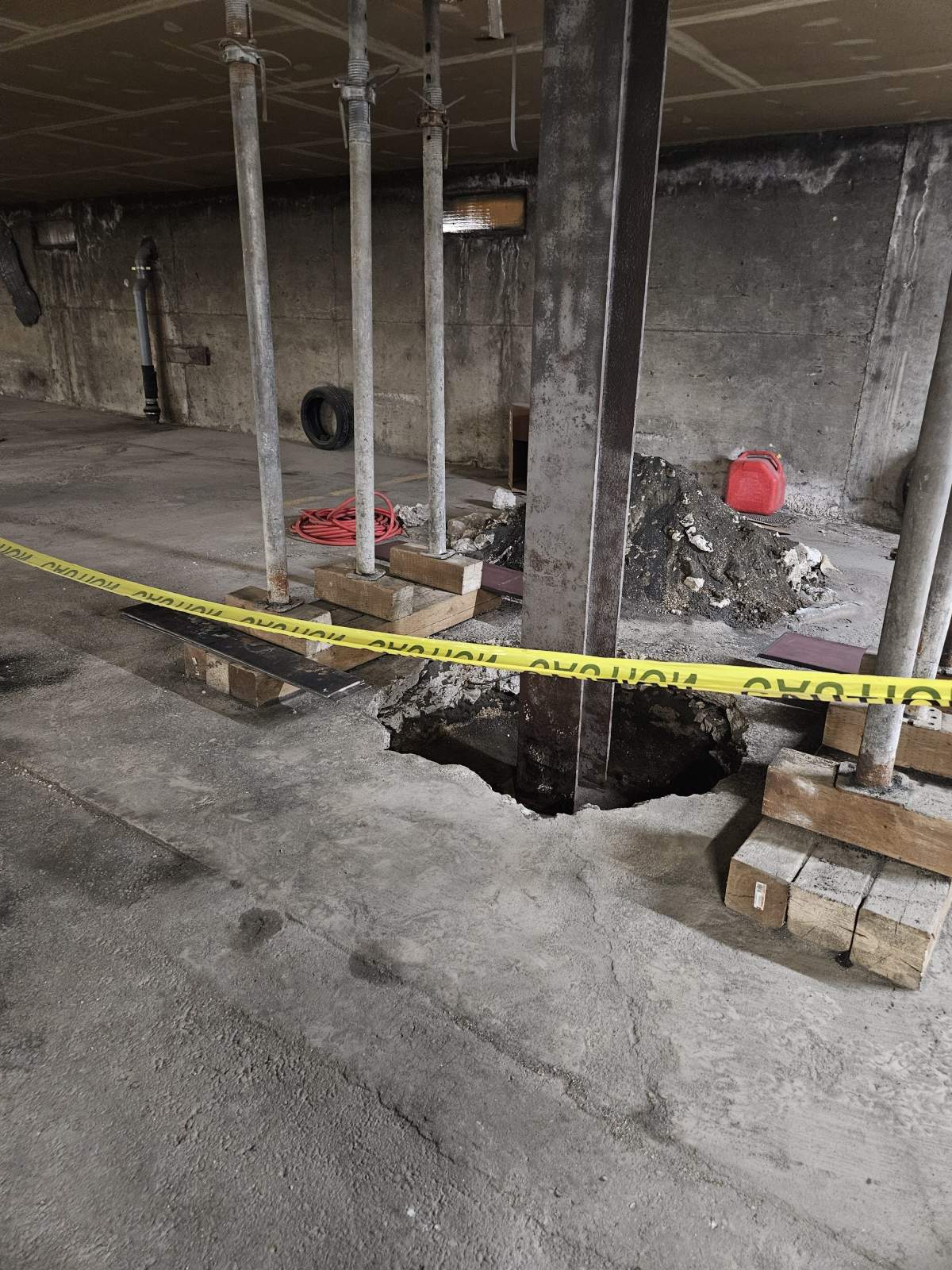 Columns that support the building at 2440 Portage Avenue were discovered to be unsafe.