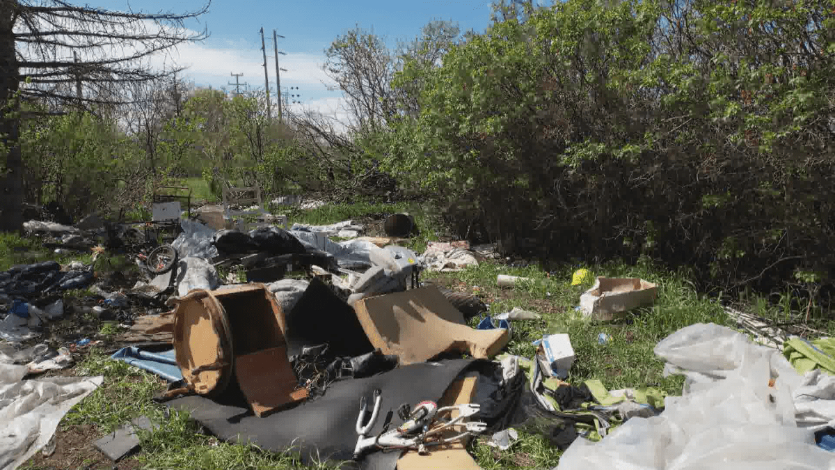 According to the City of Calgary, the cleanup has been referred to the province because the encampment is on land owned by the province.