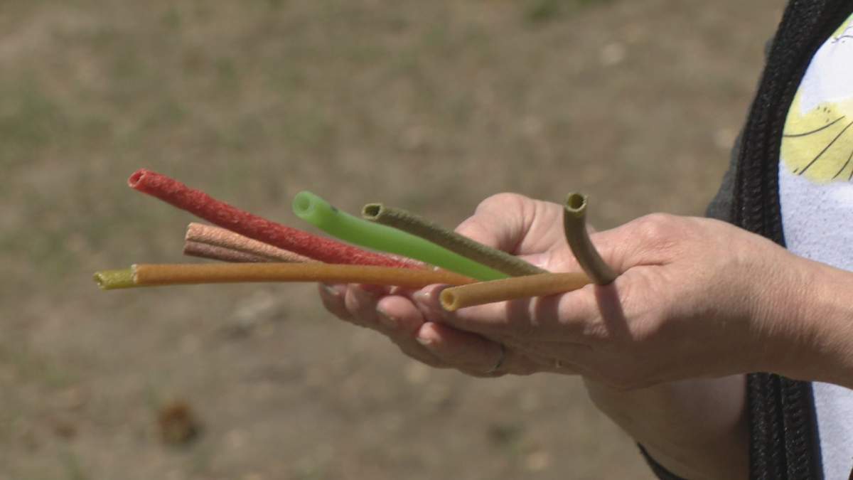 Denise Stilling used food-grade material and agricultural crop residue to create a sustainable straw