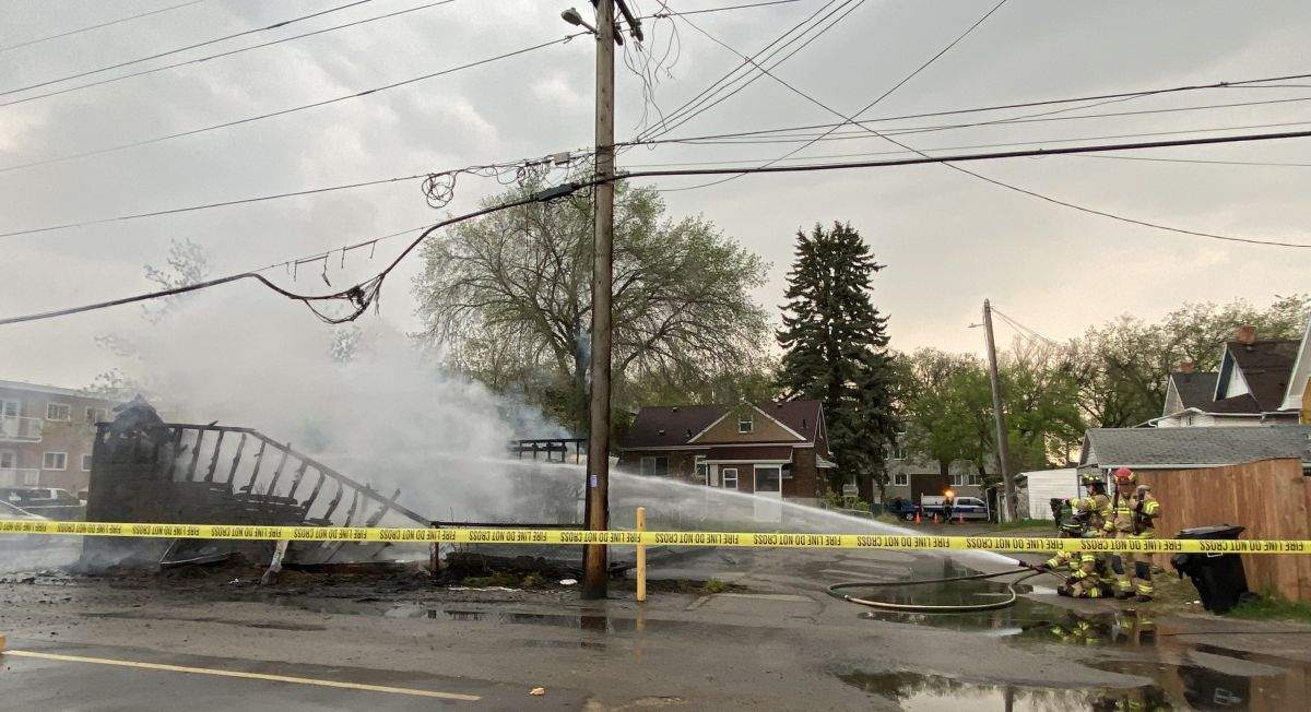 A spokesperson for Edmonton Fire Rescue Services told Global News that firefighters were called to a blaze in the area of 106th Avenue and 110th Street at about 6:50 a.m. on Monday.