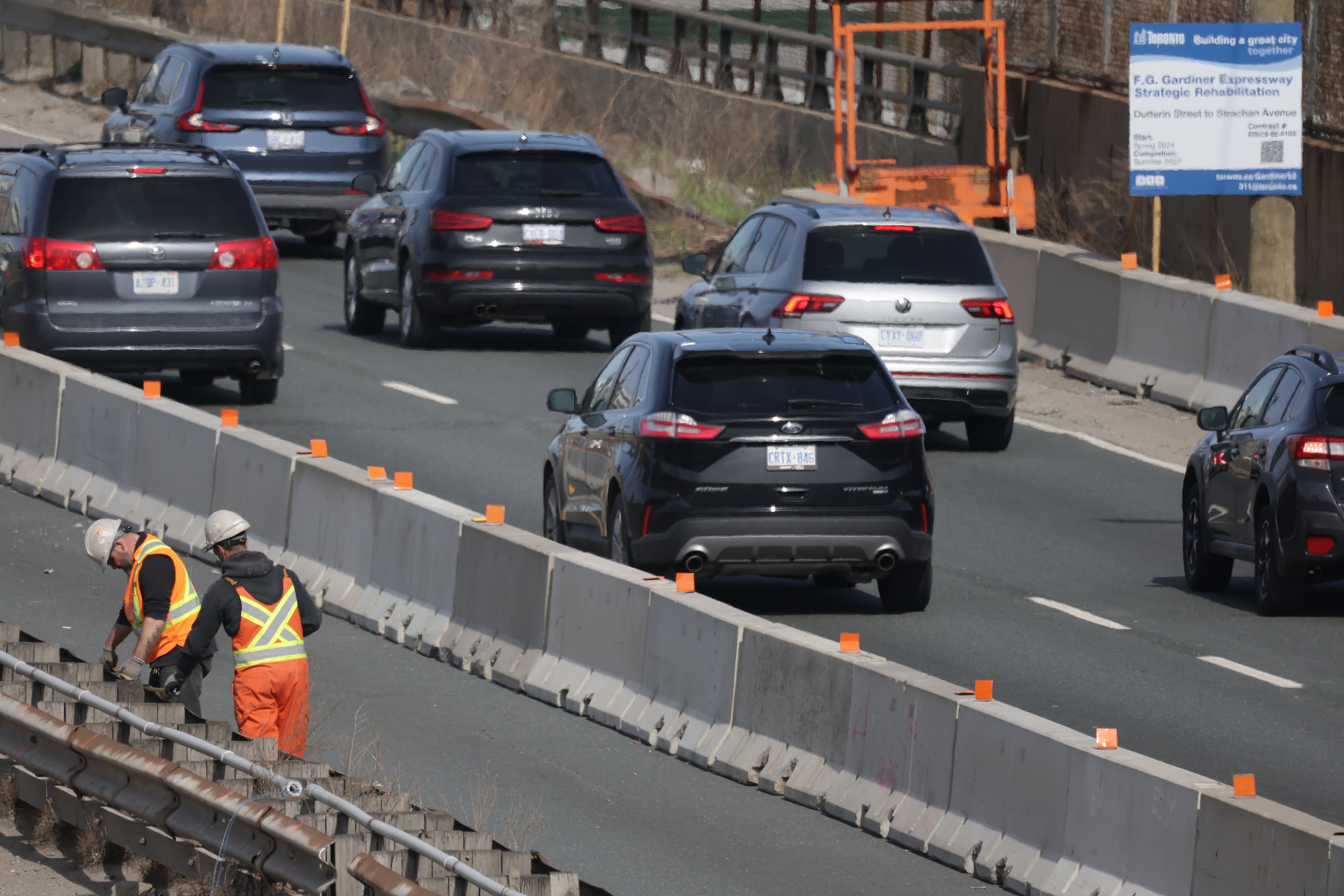 Gardiner Expressway construction