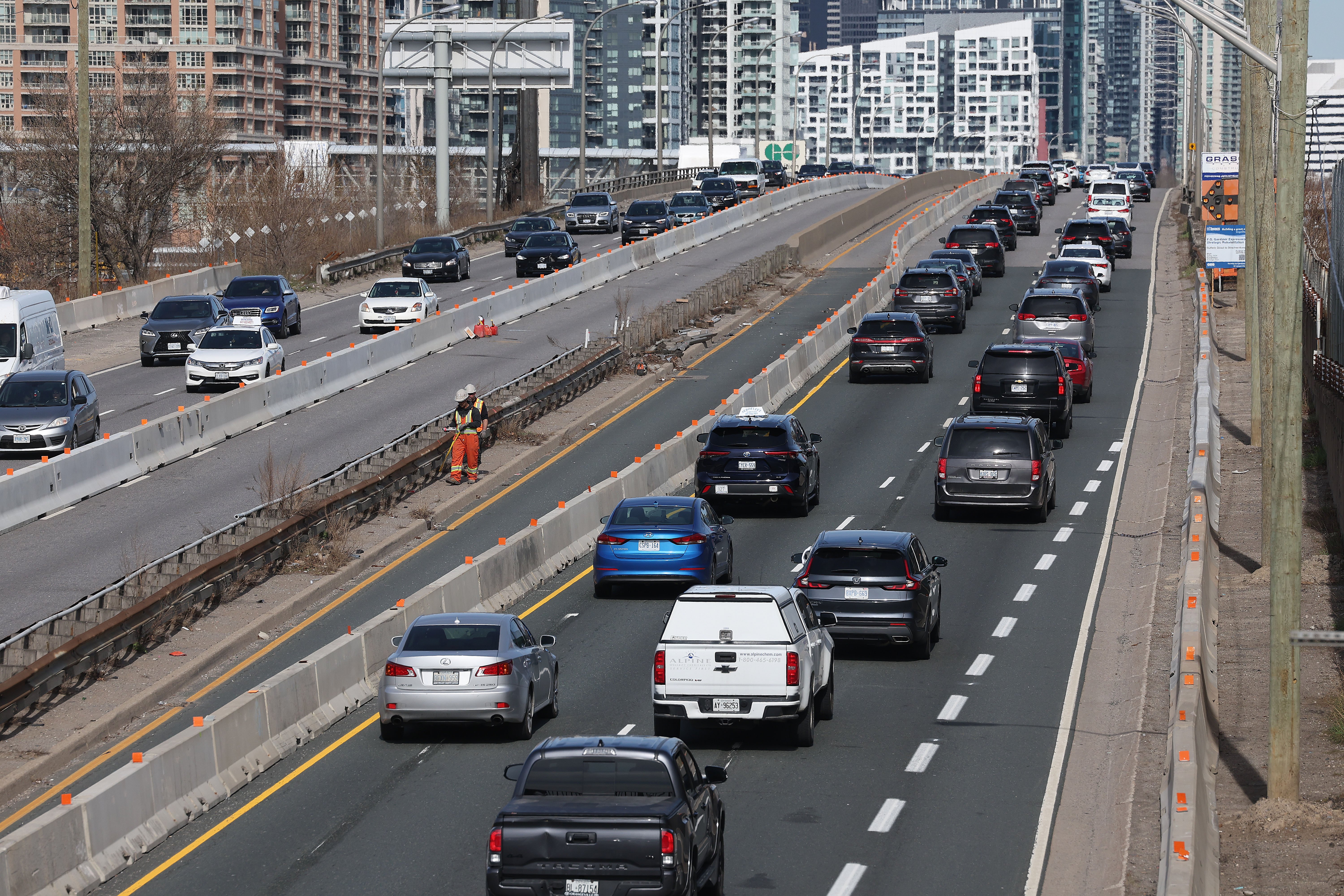 Gardiner Expressway construction