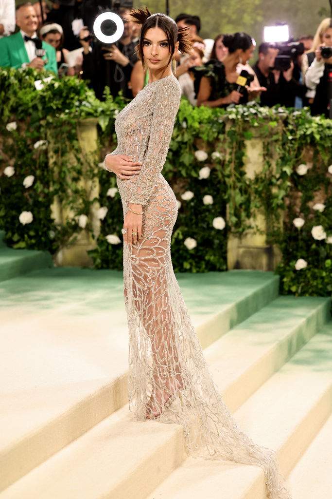 Emily Ratajkowski attends The 2024 Met Gala Celebrating "Sleeping Beauties: Reawakening Fashion" at The Metropolitan Museum of Art on May 06, 2024 in New York City.